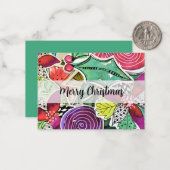 Fröhliche Weihnachten Farbenspiel Mitteilungskarte (Vorderseite/Rückseite Beispiel)