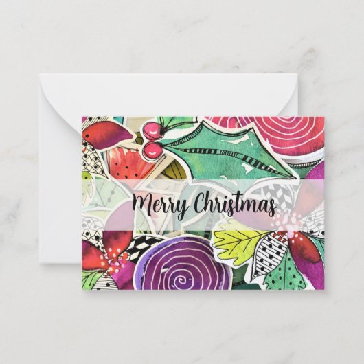 Fröhliche Weihnachten Farbenspiel Mitteilungskarte (Vorderseite)