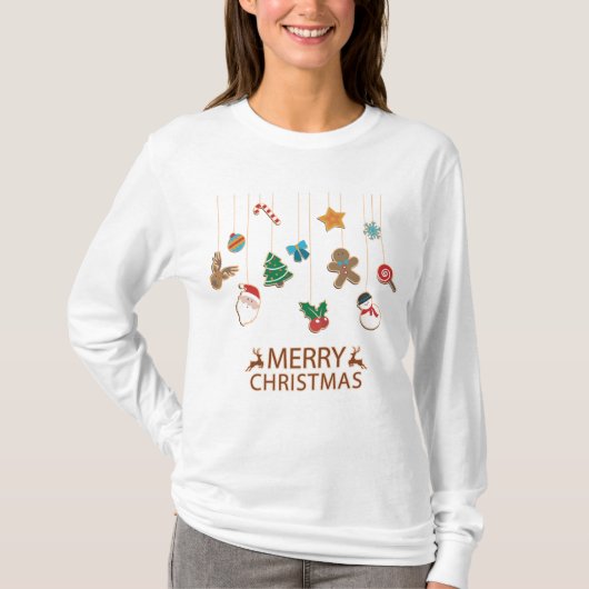 fröhliche Weihnachten Feliz Navidad T-Shirt (Vorderseite)