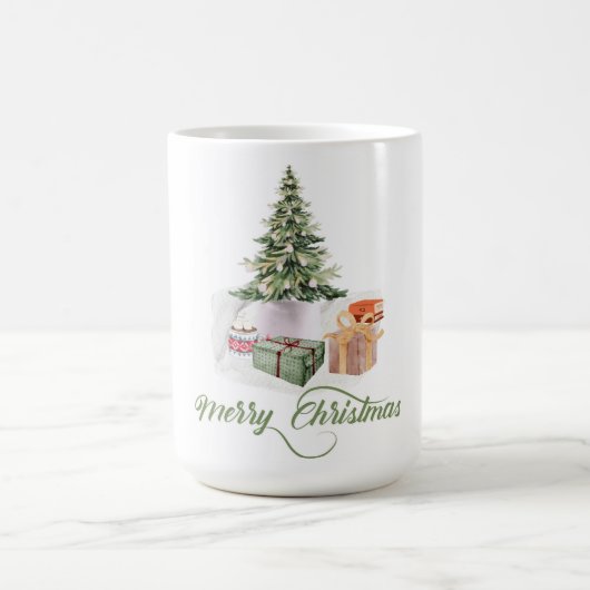 fröhliche Weihnachten festliche niedliche moderne  Kaffeetasse (Mittel)
