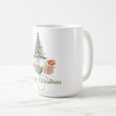 fröhliche Weihnachten festliche niedliche moderne  Kaffeetasse (VorderseiteRechts)