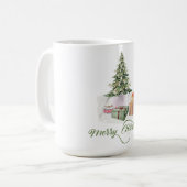fröhliche Weihnachten festliche niedliche moderne  Kaffeetasse (Vorderseite Links)