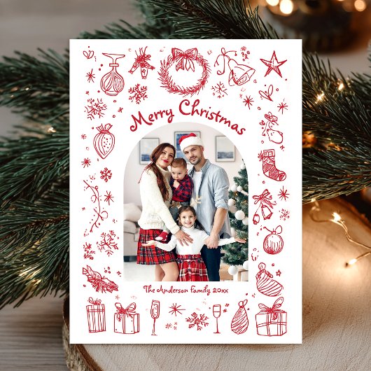 Fröhliche Weihnachten Festliches Rot