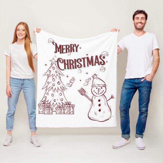 Fröhliche Weihnachten Fleecedecke (Beispiel)