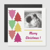 Fröhliche Weihnachten Foto bunt Baum Magnetkarte (Vorne/Hinten)