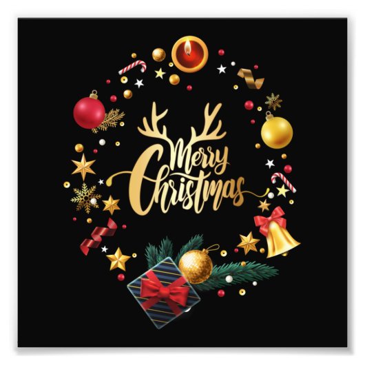 Fröhliche Weihnachten. Fotodruck (Vorne)