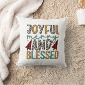 Fröhliche Weihnachten froh und gesegnet Kissen (Decke)