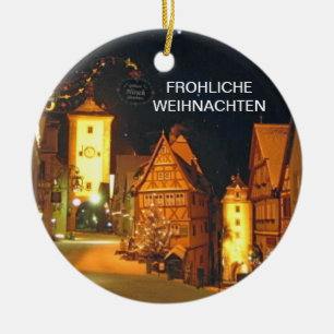 FROHLICHE WEIHNACHTEN (FROHE WEIHNACHTEN) KERAMIKORNAMENT