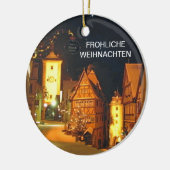 FROHLICHE WEIHNACHTEN (FROHE WEIHNACHTEN) KERAMIKORNAMENT (Links)