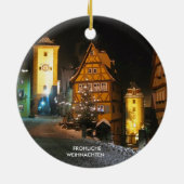 FROHLICHE WEIHNACHTEN (FROHE WEIHNACHTEN) KERAMIKORNAMENT (Hinten)
