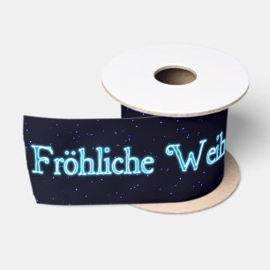 Frohliche Weihnachten - Frohe Weihnachten Satinband