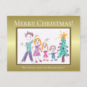 Fröhliche Weihnachten Fügen Sie die Familienkunst