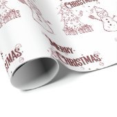 Fröhliche Weihnachten Geschenkpapier (Rolleneckpunkt)