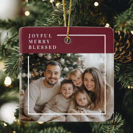 Fröhliche Weihnachten Gesegnet Personalisiertes We Keramikornament