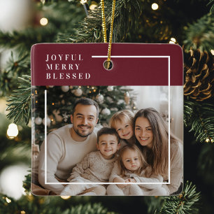 Fröhliche Weihnachten Gesegnet Personalisiertes We Keramikornament