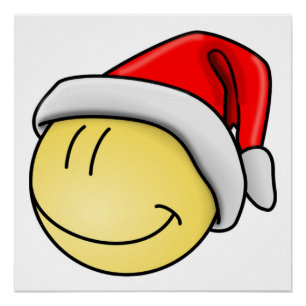 FRÖHLICHE WEIHNACHTEN GESICHT SANTA POSTER