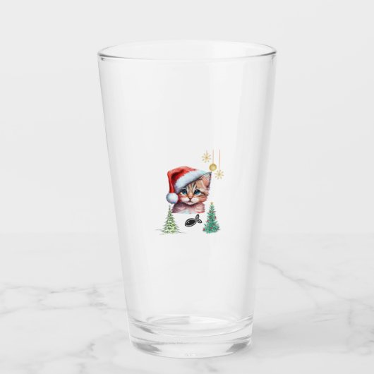 Fröhliche Weihnachten! Glas (Vorderseite)