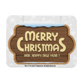 Fröhliche Weihnachten & Glück Neues Jahr Flexible Magnet (Horizontal)