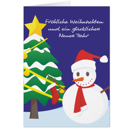 Fröhliche Weihnachten glückliches Neues Jahr Karte