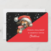Fröhliche Weihnachten Grinsender Hund (Vorderseite)