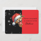 Fröhliche Weihnachten Grinsender Hund (Vorderseite)