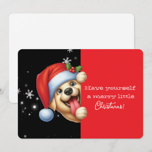 Fröhliche Weihnachten Grinsender Hund
