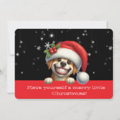 Fröhliche Weihnachten Grinsender Hund (Vorderseite)