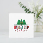 Fröhliche Weihnachten haben eine Tasse Glück Einladung (Stehend Vorderseite)