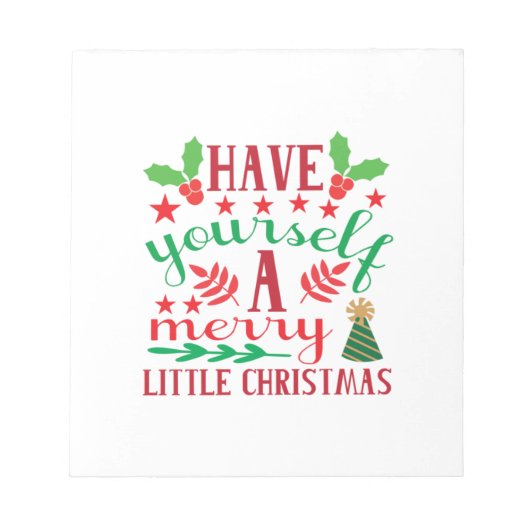 Fröhliche Weihnachten haben sich ein fröhliches kl Notizblock (Vorderseite)
