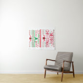 Fröhliche Weihnachten "Häßlicher Pullover" Design Wandteppich (Beispiel (Horizontal))