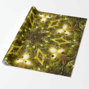 Fröhliche Weihnachten Helle Vintage Goldene Sterne Geschenkpapier
