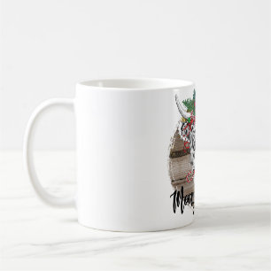 Fröhliche Weihnachten Highland-Kuh Morgenkaffee Kaffeetasse
