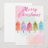 fröhliche Weihnachten hübsche Wasserfarben (Vorne/Hinten)