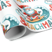 Fröhliche Weihnachten in Beachmas im Juli Retro De Geschenkpapier (Rolleneckpunkt)