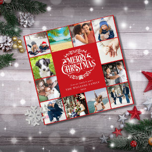Fröhliche Weihnachten Jahresrückblick Foto Collage