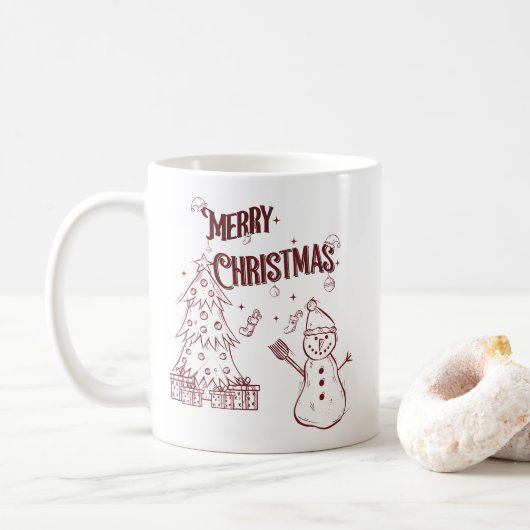 Fröhliche Weihnachten Kaffeetasse (Mit Donut)
