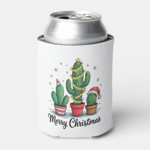 Fröhliche Weihnachten Kaktus Baum Festliche Xmas L Dosenkühler