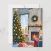 Fröhliche Weihnachten | Kamin Baum Fröhlich (Vorderseite)