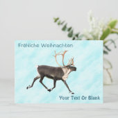 Fröhliche Weihnachten - Karibik (Reindeer) auf Sno (Stehend Vorderseite)