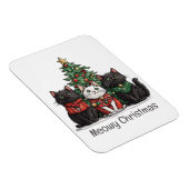 Fröhliche Weihnachten Katzen Feiertagsbaum Magnet (Rechte Seite)