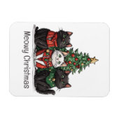 Fröhliche Weihnachten Katzen Feiertagsbaum Magnet (Horizontal)
