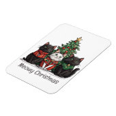 Fröhliche Weihnachten Katzen Feiertagsbaum Magnet (Linke Seite)