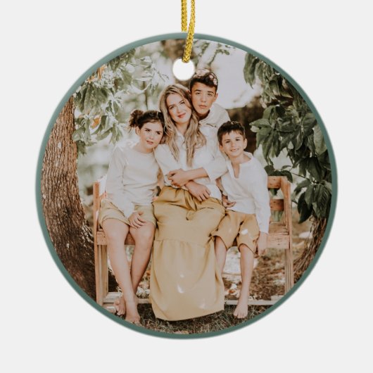 Fröhliche Weihnachten  Keramik Ornament (Vorne)