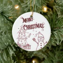 Fröhliche Weihnachten Keramik Ornament