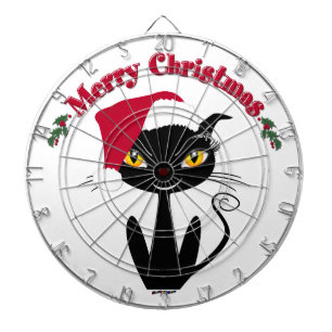 Fröhliche Weihnachten Kitty Katze Dartscheibe