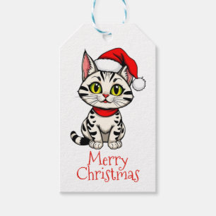 Fröhliche Weihnachten Kitty Katze Geschenkanhänger