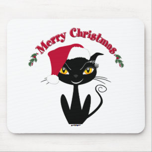 Fröhliche Weihnachten Kitty Katze Mousepad