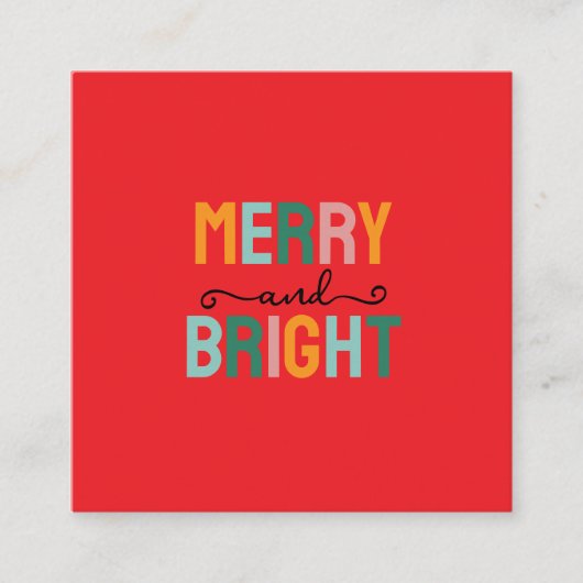 Fröhliche Weihnachten Klassisch Einzigartig Minima Begleitkarte (Vorderseite)