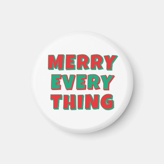 Fröhliche Weihnachten Klassisch Einzigartig Minima Magnet (Vorne)