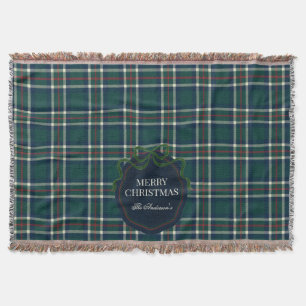 Fröhliche Weihnachten Klassisch Elegant Karo Karie Decke